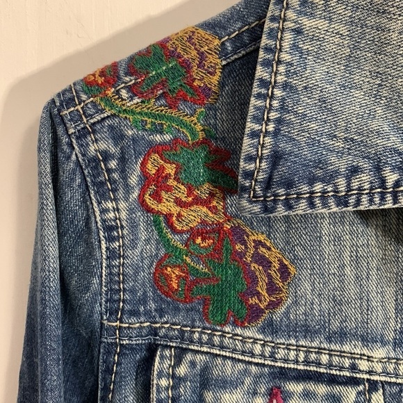 Mavi Jeans & Co Jean jacket, embroidered, Sz Large* See measurements - Picture 2 of 13